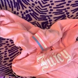 Juicy Couture Light Pink Zip-Up with Crown Emblem